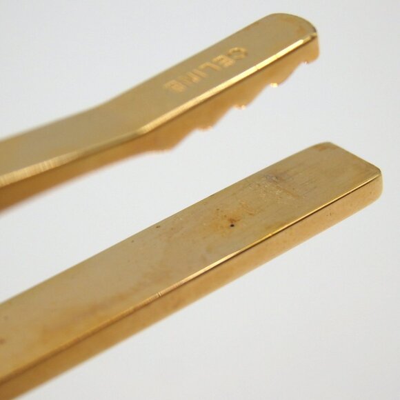 Authentic CELINE Macadam Cufflinks & Tie Pin Set metal [Used] - Picture 5 of 6